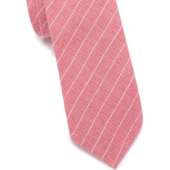 Original Penguin Mens Red Striped Print Colby Classic Tie Workwear New - Picture 1 of 7